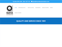 Tablet Screenshot of martekautomation.com